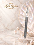 Pensetă MAGIC Leila Lashes pentru extensii de gene fir cu fir, instrument profesional pentru aplicarea genelor individuale.