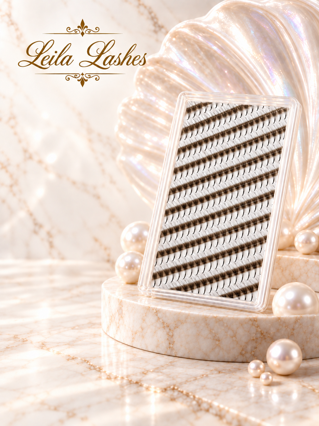 Evantaie premade 7D Leila Lashes pentru extensii de gene, casetă cu evantaie profesionale pentru volum, curbura CC.