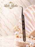 Pensetă ORIENTAL SLIM Leila Lashes pentru extensii de gene fir cu fir, instrument profesional pentru tehnica one by one.