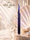 Pensetă profesională LEGEND J Leila Lashes pentru extensii de gene cu volum, instrument de precizie pentru tehnicieni.