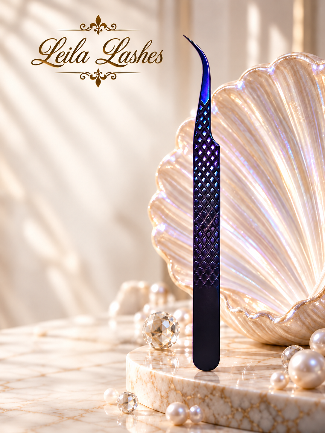 Pensetă profesională LEGEND J Leila Lashes pentru extensii de gene cu volum, instrument de precizie pentru tehnicieni.